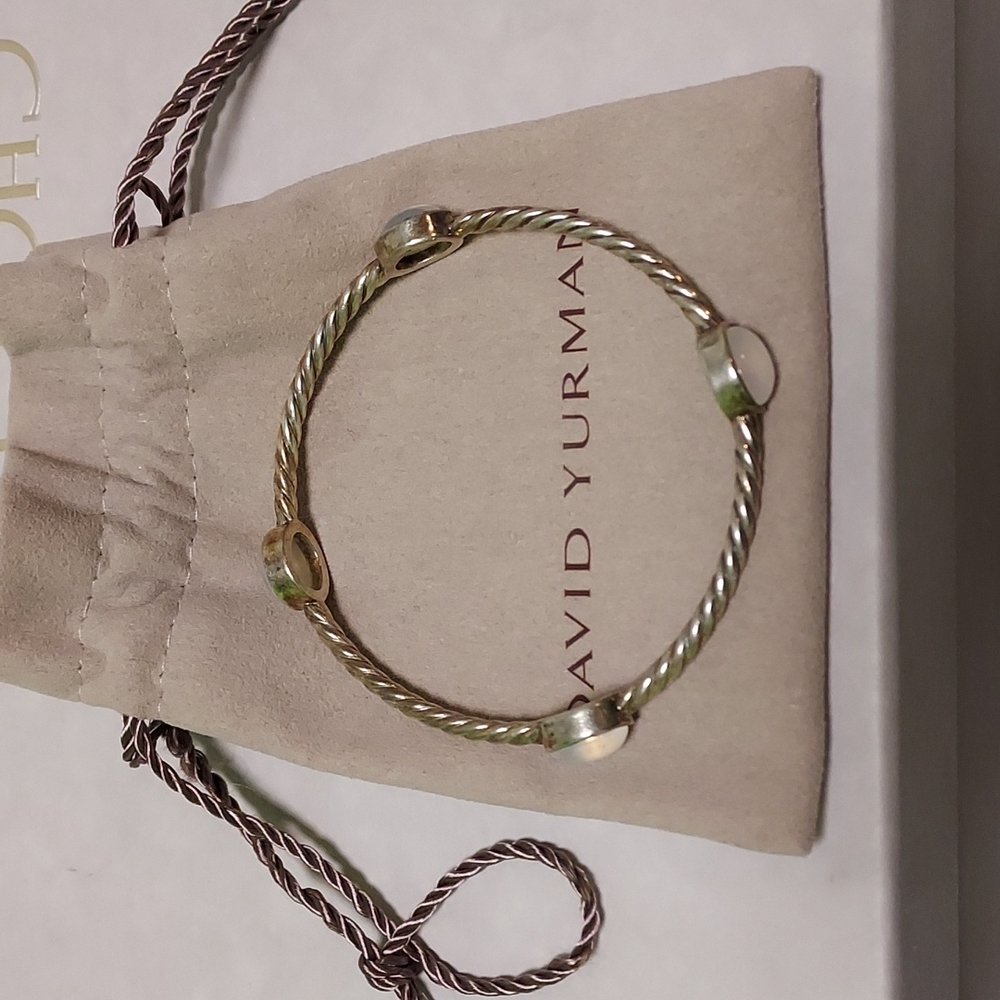 Authentic David Yurman mother of pearl cable bracelet